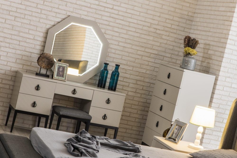 Defne Vanity Unit and Mirror - Fellini Home Ltd