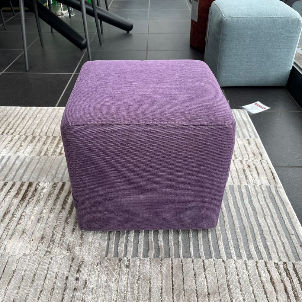 Fellini Home Footstool - Cube Purple Woven Fabric - Fellini Home Ltd