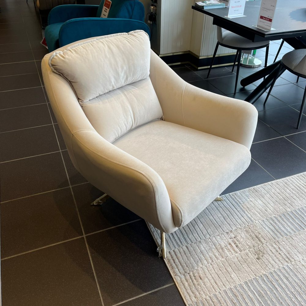 Hanen Armchair With Gold Legs - Fellini Home Ltd