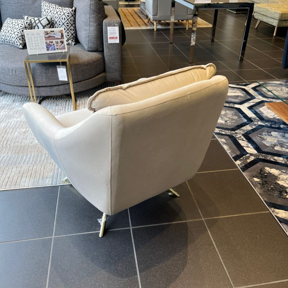 Hanen Armchair With Gold Legs - Fellini Home Ltd