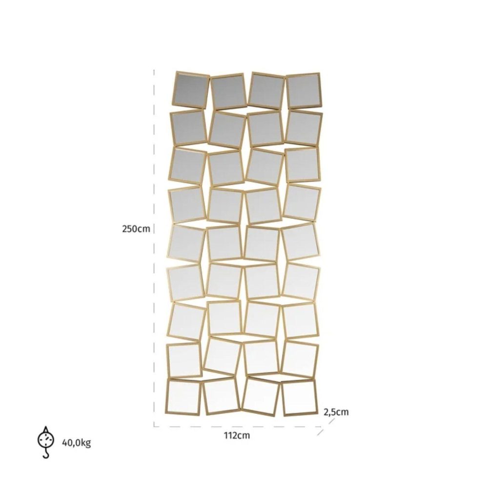 Richmond Interiors Badia Gold Wall Mirror MI - 0095 - Fellini Home Ltd