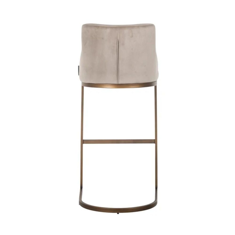 Richmond Interiors Bolton Barstool in Khaki and Brushed Gold S4580 FR - Fellini Home Ltd