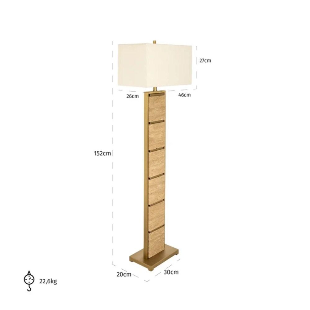 Richmond Interiors Floor Lamp Meyra LB - 0157 - Fellini Home Ltd