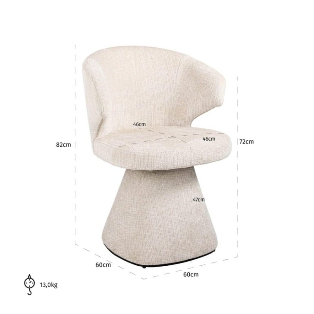 Richmond Interiors Gatsbi Chair Beige Chenille S4748 FR - Fellini Home Ltd