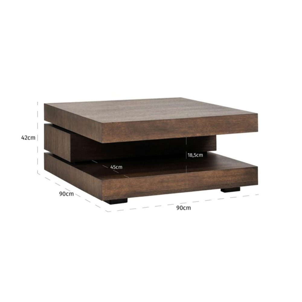 Richmond Interiors Oakura Coffee Table In Brown 6505 - Fellini Home Ltd