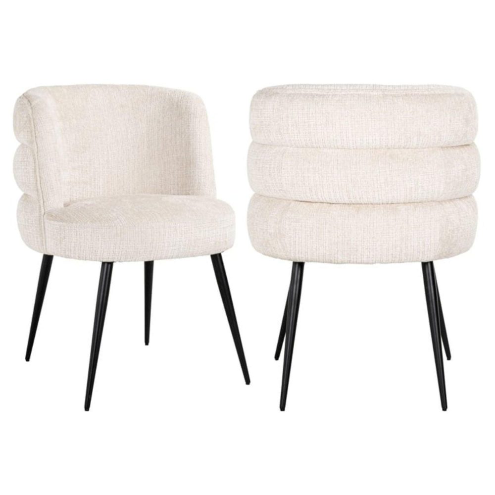 Richmond Interiors Stella Chair Beige Chenille S4745 FR - Fellini Home Ltd