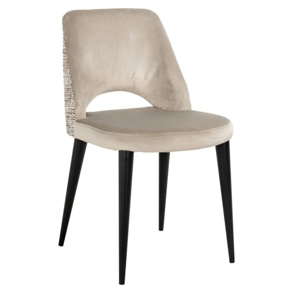 Richmond Interiors Tabitha Dining Chair in Trendy Nature and Quartz Khaki S4482 FR - Fellini Home Ltd